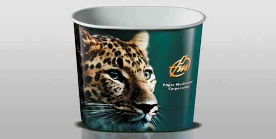 PMC promoational container designed by Casper Creative Group