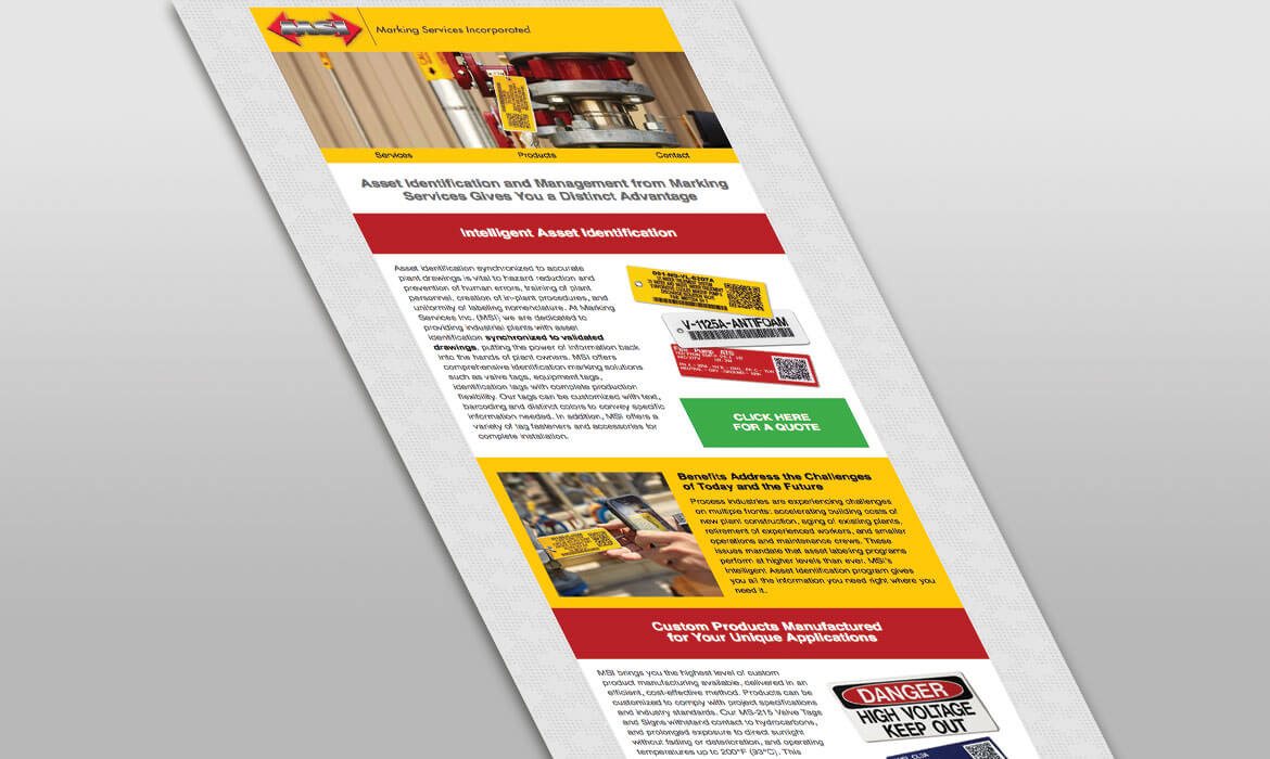 MSI email campaign designed by Casper Creative Group.
