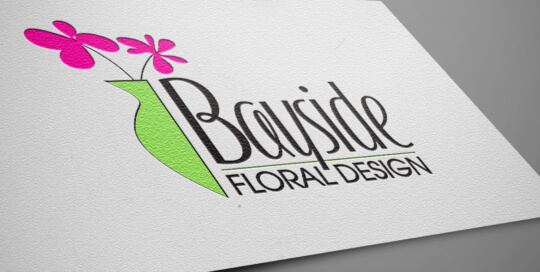 Logo created for Bayside Floral Design
